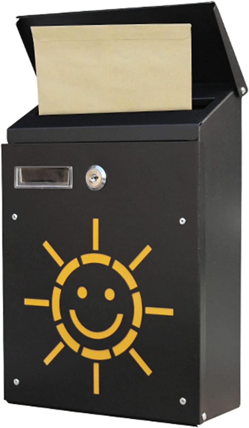 DAPERCI Wall Mount Mailbox, Key Lock Mail Boxes Outdoor