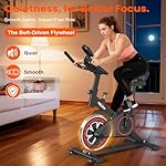 RELIFE REBUILD YOUR LIFE Exercise Bike Stationary for Home Indoor,Cycling Bike with Silent Belt Drive for Home Cardio,Brake Pad Resistance with djustable & Comfort Seat/PAD Holder/LCD Monitor. - Image 3