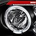 Instyleparts Dual Halo Projector Headlights (Matte Black Housing/Clear Lens) Made for and Compatible with 1993-1998 Volkswagen Golf Mk3/Cabrio