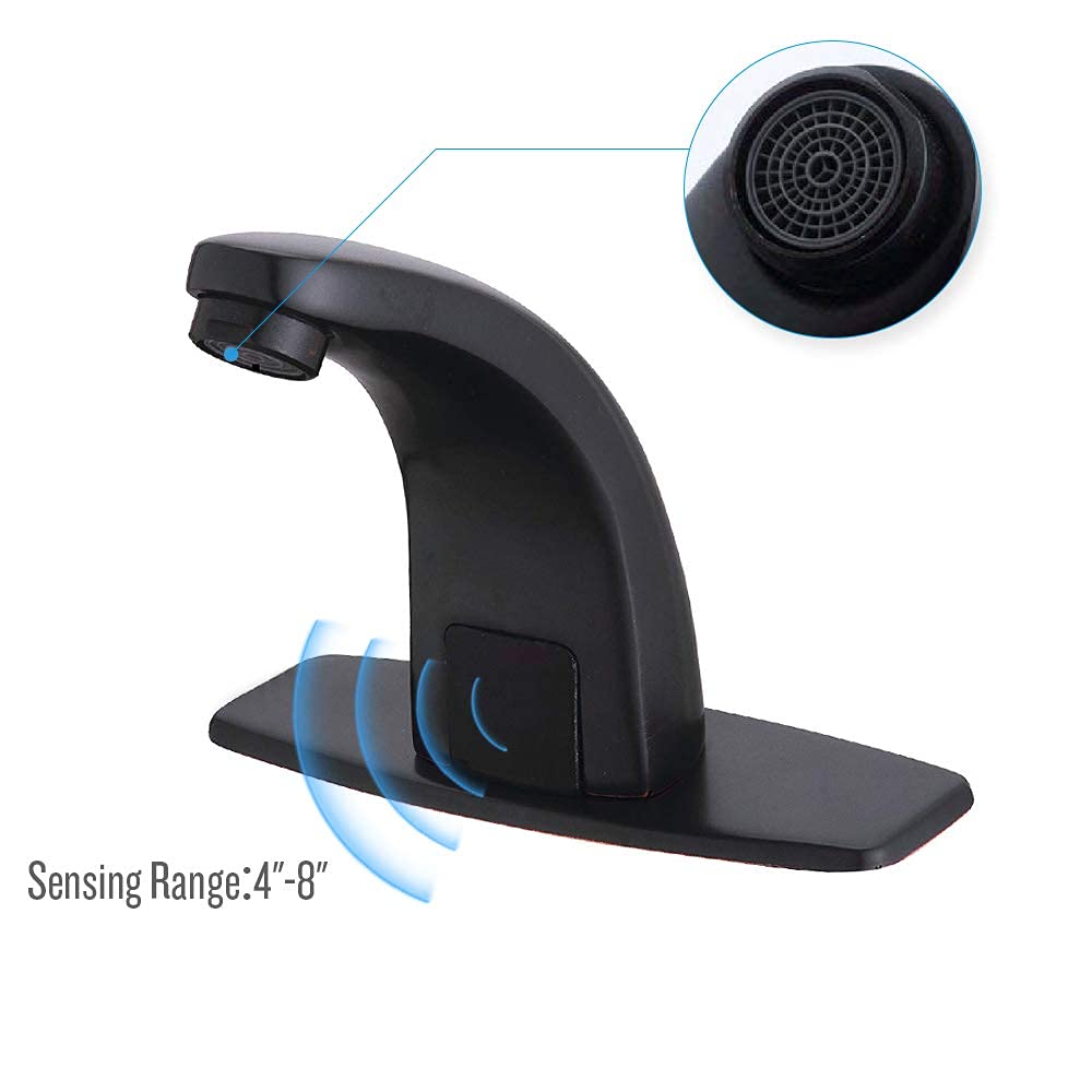 automático Sensor Touchless con orificio para grifo de baño Deck Plate