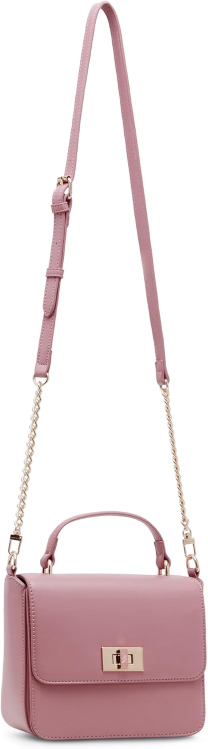 Anne Klein small square flap crossbody with enamel turn lock