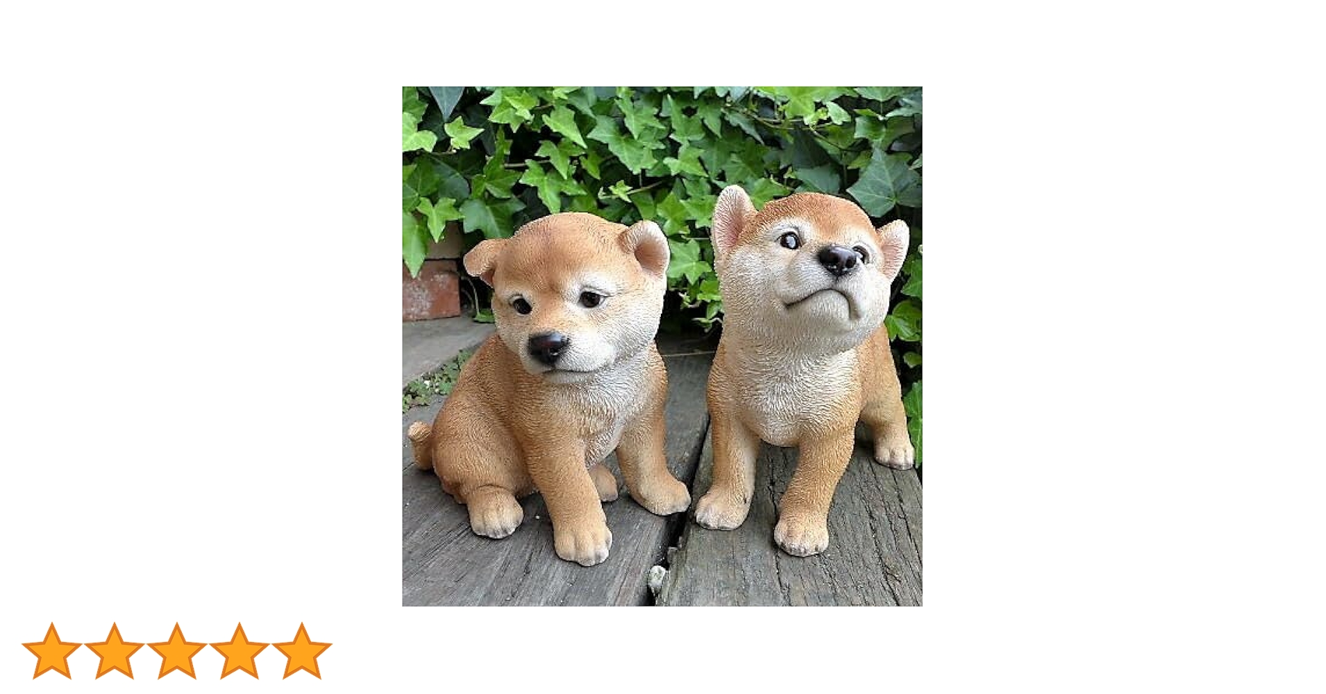 Amazon.co.jp: 犬の置物 秋田犬2匹セット 子犬 N13392