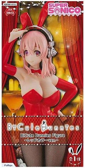 Furyu Super Sonico BiCute Bunnies Red Color Version PVC Figure, Multicolor