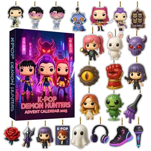 Calendario de adviento de Las Guerreras K-Pop con figuras decorativas