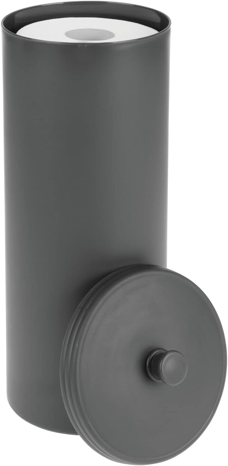 mDesign Free Standing Toilet Roll Holder Plastic Toilet Roll Holder