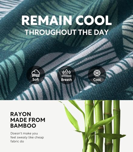 Image of DAVID ARCHY Men's Bamboo Rayon Boxers Breathable Cooling Mens Boxer Shorts with Button Fly Relaxed Fit Underwear 3 /4 /5 Pack