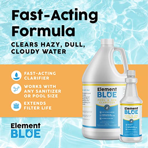 Element Blue - Pool And Spa Clarifier - Clears And Prevents Cloudy Water - For Fountains, Pools, Hot Tubs, And Spas - Fast-Acting Water Clarifier - 32 Oz… #TOP1