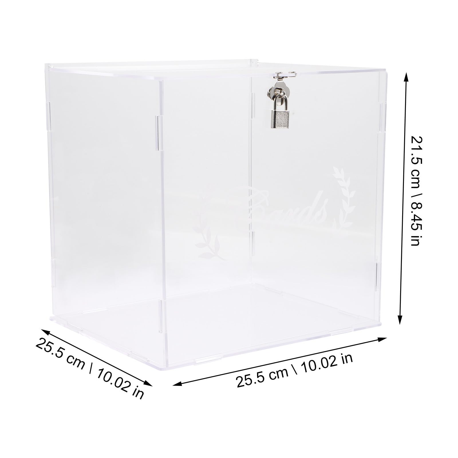 Acryl Hochzeitskartenbox mit Sichtbarem Design für Empfangskarten | Dekorative Kartenaufbewahrung, Geeignet für Hochzeit und Geburtstag, Klare Optik, Attraktive Party Requisite