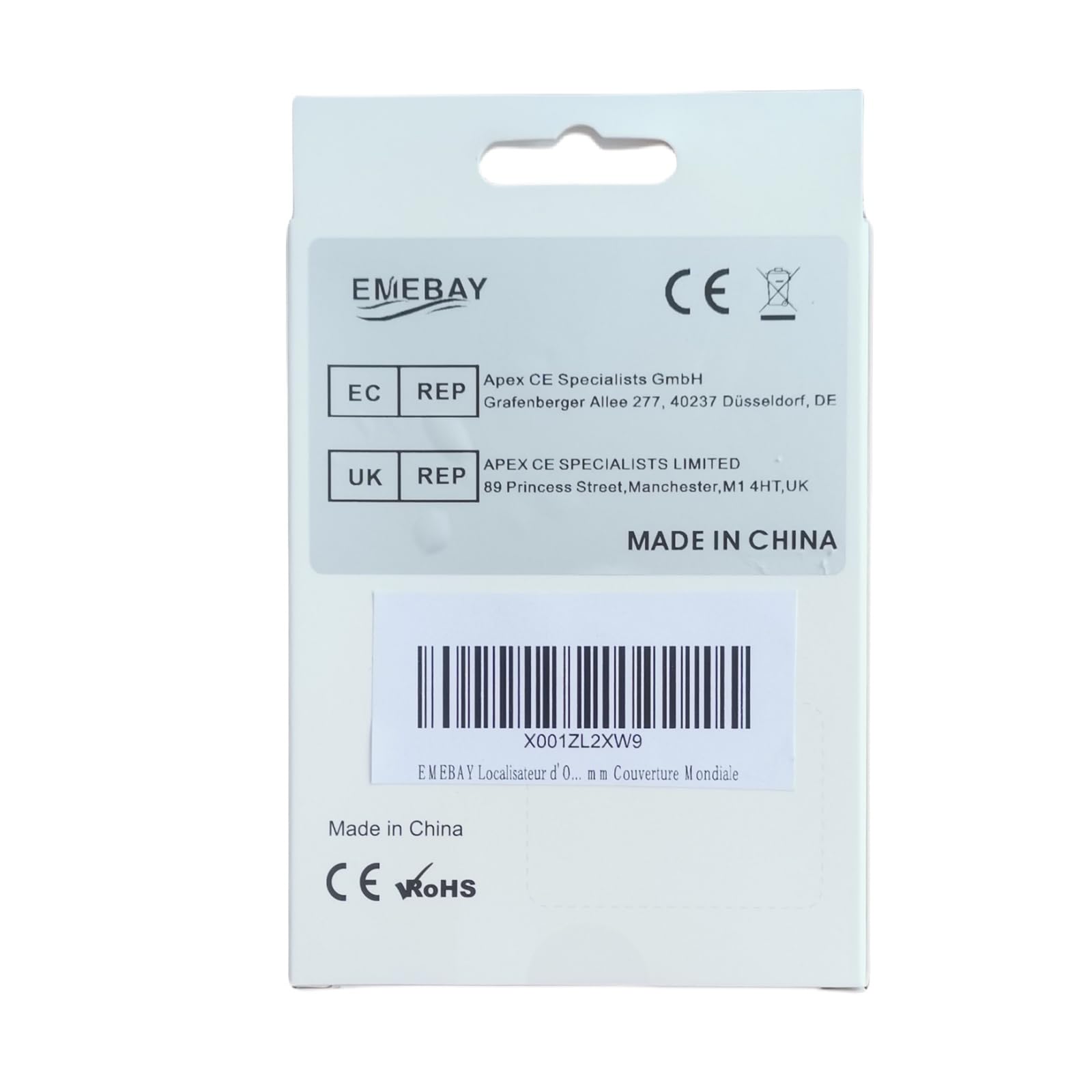 EMEBAY Localizzatore Bluetooth Trova Oggetti, Item Finder Localizzatore Portafogli funziona con l'app Localizza (solo iOS) Localizzatore di oggetti per Portafogli, chiavi, Bagagli, Valigie