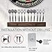 DIMBOI Walnut Wood Dart Holder Wall Mount Displays 4 Sets For A Total Of 12 Steel/Soft Tip Darts,With Darts Throw Line Marker