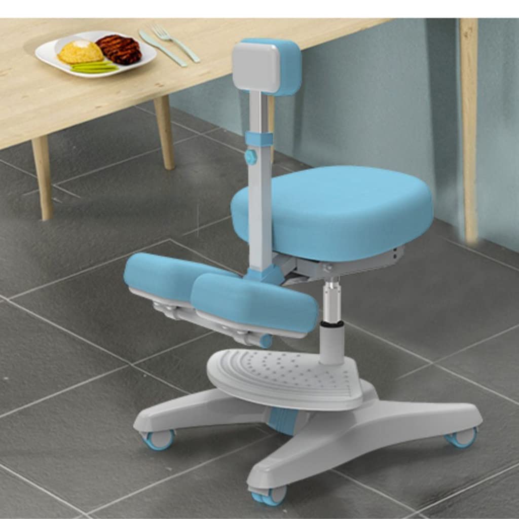 Sedia inginocchiata per correzione della postura, sgabello ergonomico con supporto posteriore con gambe scorrevoli, altezza regolabile per casa e ufficio