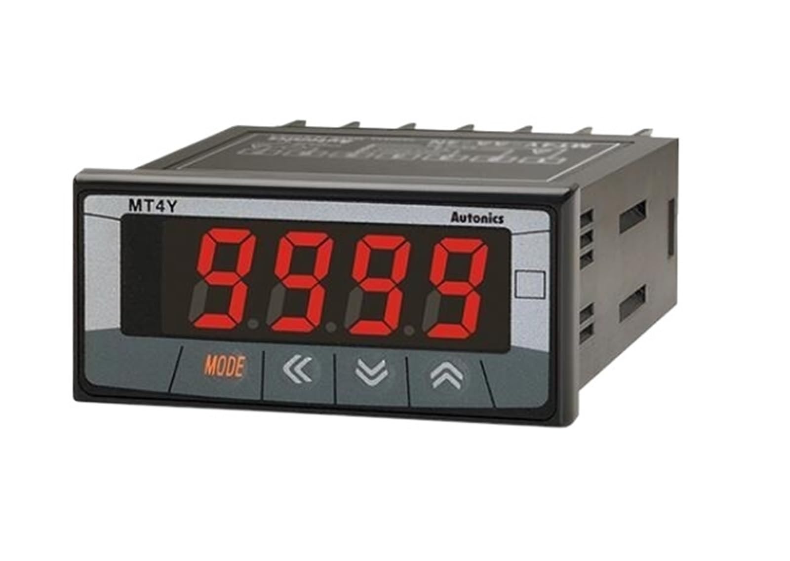 MT4Y-DA-42 miernik, ampery DC, LED, L72xA36mm, 4 cyfry, wejście 0-5A, wyjście PNP, 100-240 VAC