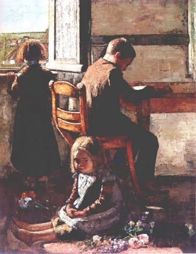 Affiche Toile les frères et sœurs Lesser Ury portrait décoration murale
