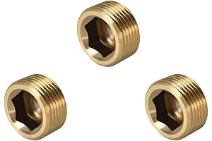 3/8 Plug Brass Pipe Fitting Counter Sunk Thread
