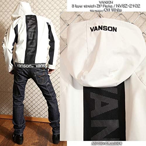 [バンソン] 三層ストレッチパーカー NVSZ-2102 刺繍 高耐水 高撥水