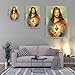 Framed Sacred Heart of Jesus wall Canvas art Decor Divine Mercy Catholic Christianity for Faith living room bedroom dining room for parents Poster Pictures Painting framed 12x16 inch