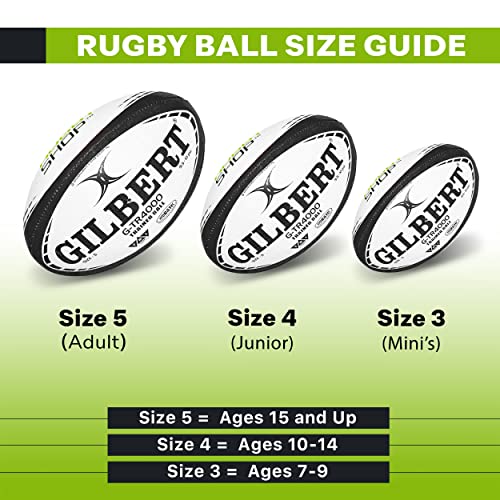 image for World Rugby Shop X Gilbert G-TR4000 Rugby Ball Size 5 - Durable Rugby 