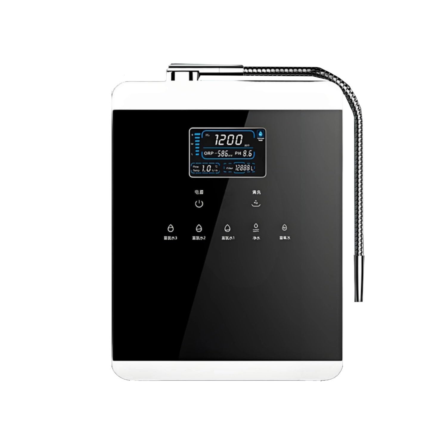 Filtr do wody z automatycznym czyszczeniem LCD, jonizator wody alkalicznej, urządzenie oczyszczające - 5 ustawień wody, inteligentny głos, pojemność filtra 6000 l do zdrowego picia w domu