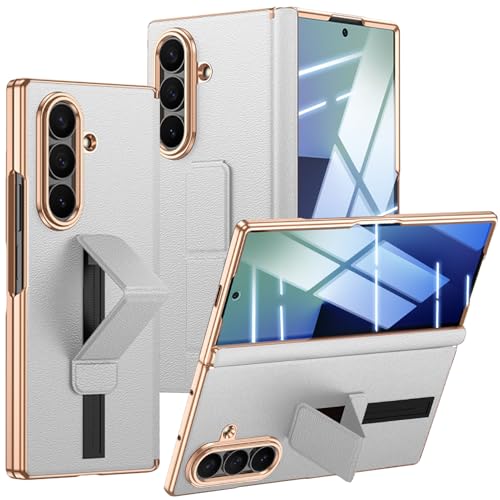 Coque en cuir Galaxy Z Fold 7 haut de gamme à fermeture magnétique et écran