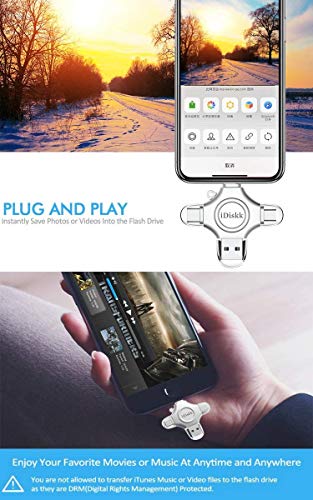 iDiskk 512 GB MFI zertifizierter Fotospeicher für iPhone USB-Stick für USB-C iPad Android Samsung USB für iPhone 14/13… – Bild 6