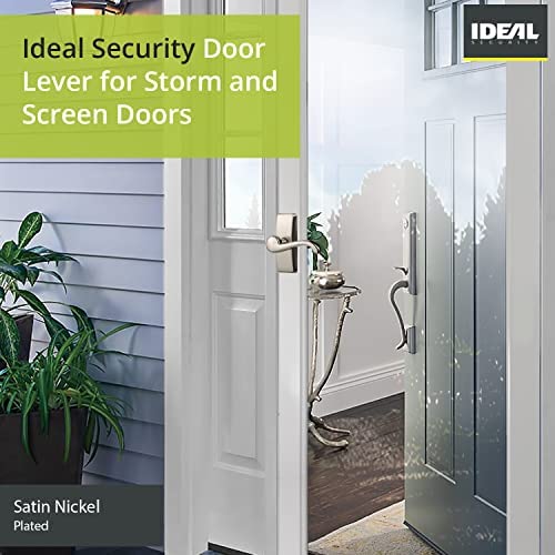 Ideal Security Inc. Skglwsc Gl Lever Set For Storm And Screen Doors, 2-Piece, Satin Nickel #TOP1