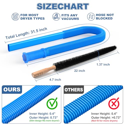 Using the PetOde lint brush inside dryer vent