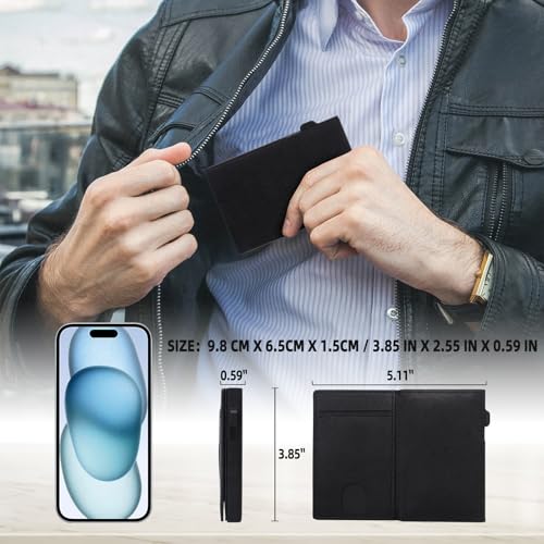 Rfid Mens Wallet, Slim Cards Holder for Men, Credit Card Case Money Clip3