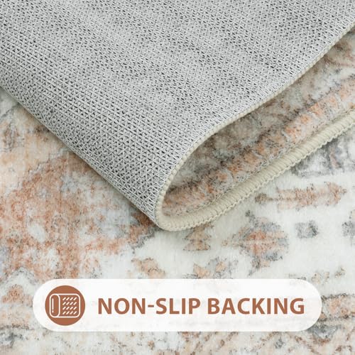 Uphome Bathroom Runner Khaki Tribal Large Bathroom Rugs Boho Ultra Soft Machine Washable Bath Mat Non-Slip Oriental Distressed Floor Carpet for Shower Sink Entryway, 18x47 inch by Uphome - Image 3