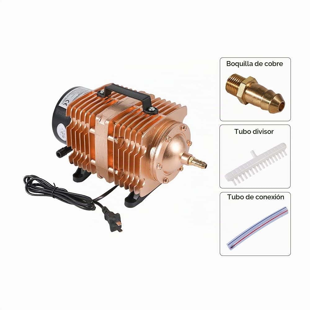 Cloudray 160W Air Compressor Electrical Magnetic Air Pump Compresor de aire magnético eléctrico Bomba de aire por Máquina de cortar grabado con láser de CO2 | Alto Rendimiento De Aire, Funcionamiento De Bajo Ruido, Para Uso Prolongado Y Estable