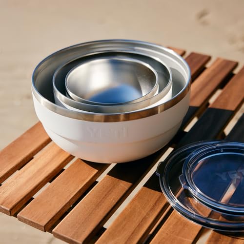 Image of YETI Rambler Bowls, Vacuum Insulated, Stackable and Nestable Stainless Steel Bowl with Lid, 2 Quart, Cherry Blossom