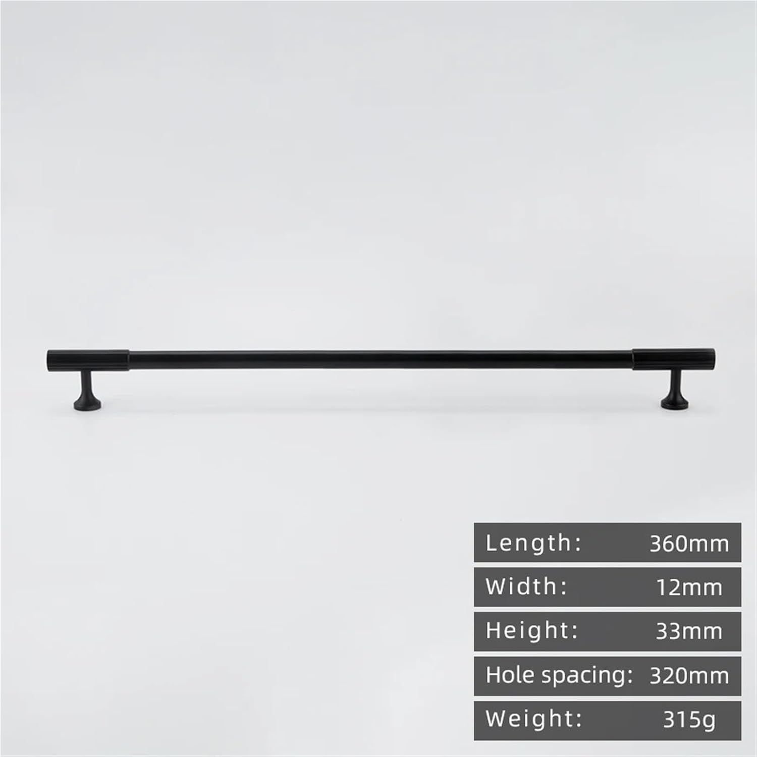 Solid Brass Brushed Long Handle Kitchen Cabinet Antique Pull Drawer T-Handle 1Pcs(2120-320-Black)