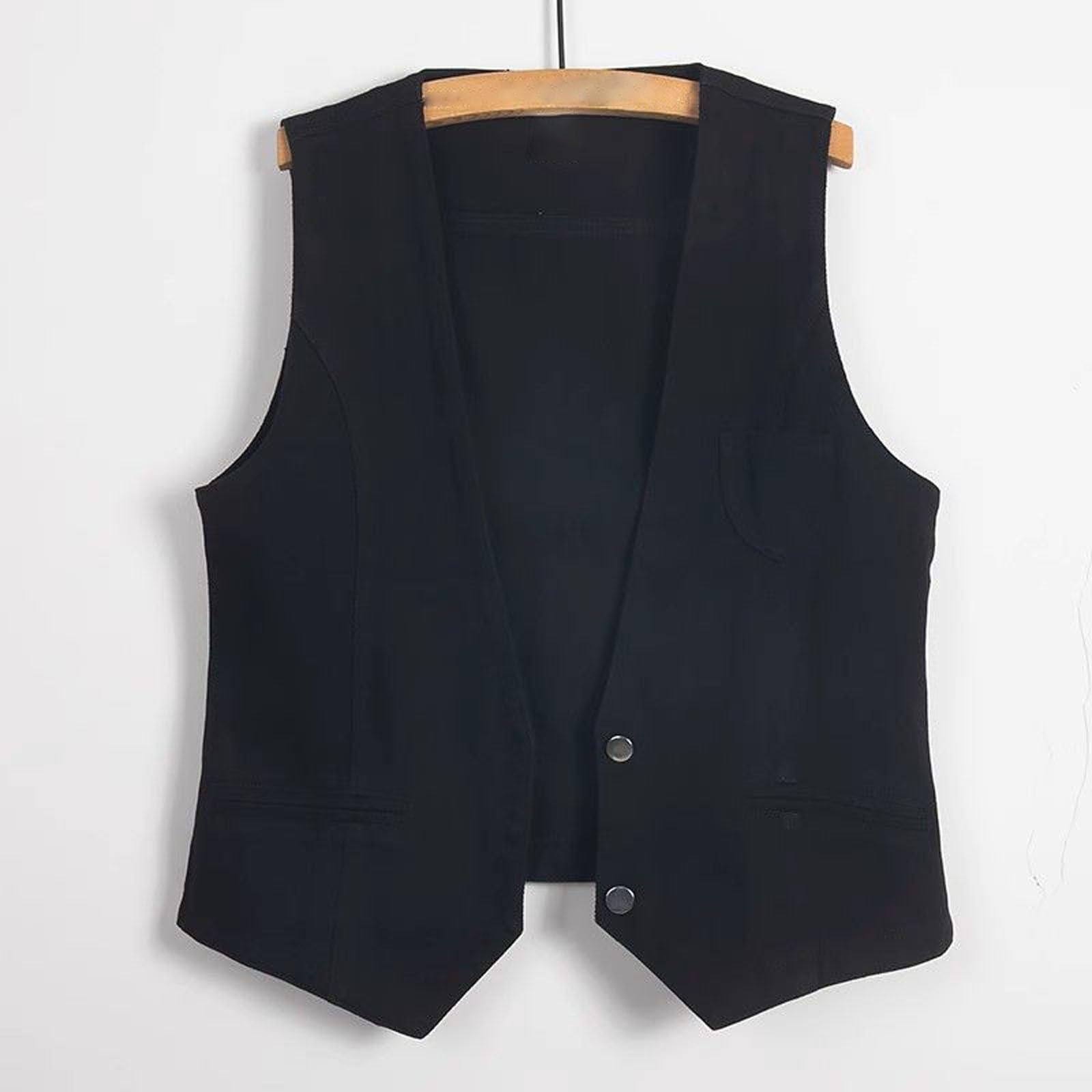 Chaleco De Mezclilla para Mujer Primavera Otoño Chaleco Corto De Vaquero Retro Abrigos Sin Mangas Tops Femeninos Chaqueta De Jeans Informal Outwear Casual