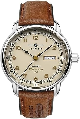 Reloj automático serie 100 años Méditerranée Day Date con correa de cuero 9664-5