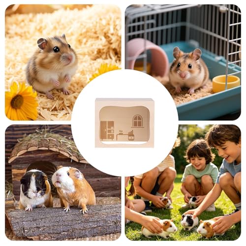 Gerbil Maison en bois pour petits animaux comme le hérisson - 5