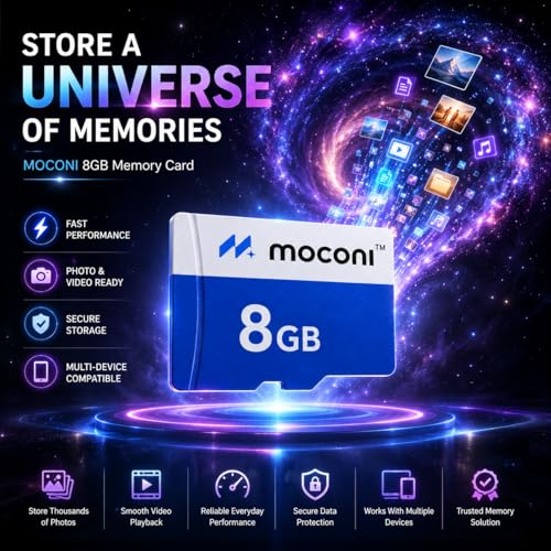 Image of Memory Card 8GB Class 10, Up to 25 Mbps Reading & 40 Mbps Writing Speed with High Performance of Data Transfer (8 GB)