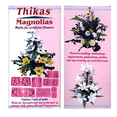 Thikas moldes para Flores de termoformado Magnolias Contiene 7 Pares de moldes