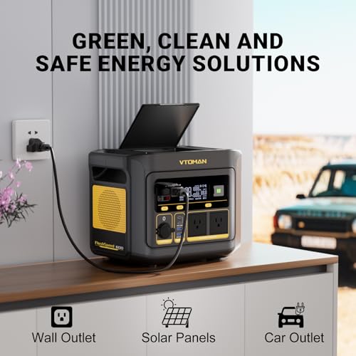 Image of VTOMAN FlashSpeed 600 Portable Power Station, 600W 499Wh LiFePO4 Battery | 600W AC, 1200W Peak, 100W USB-C Output, 8 output ports, UPS<20ms, Solar Generator, Home Backup, Camping, Fishing, RVs
