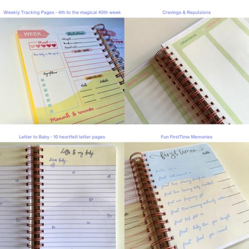 Image of Pregnancy Journal for Pregnant Women - 40-Week Bump Tracker & Memory Book with Stickers | Guided Pregnancy Planner with Prompts, Milestone Pages & Hardcover Keepsake | Gift for Expecting Moms (Joyful expectation)