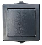 Kopp Nautic Serienschalter, Aufputz, für Feuchtraum, 250V (10A), IP44, 565515009, anthrazit