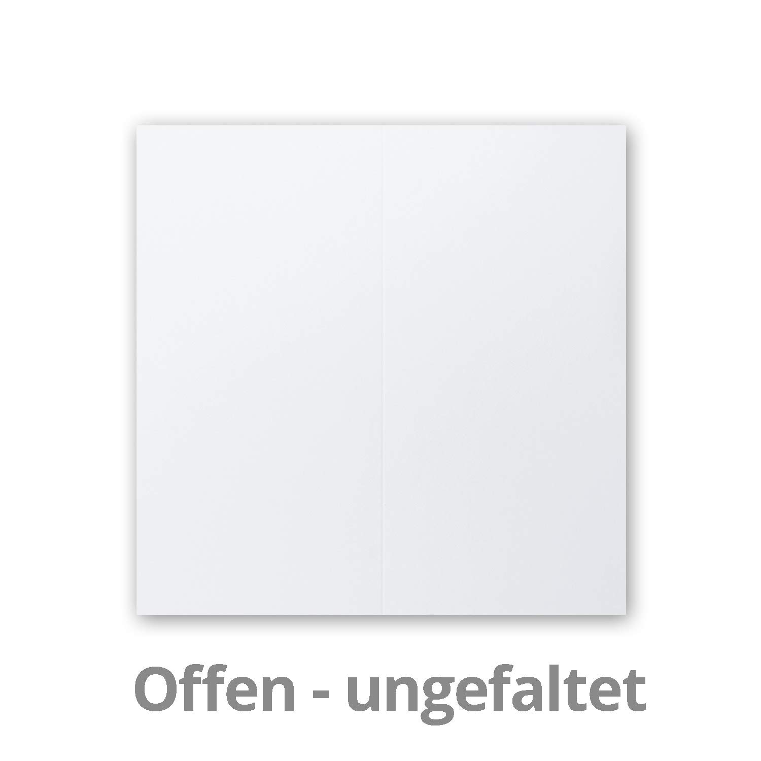 200x Falt-Karten DIN Lang - Kristallweiß (Weiß) - 10,5 x 21 cm - Blanko Doppelkarten - Klappkarten für Einladungen und Grußkarten zu Weihnachten und Geburtstag