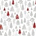 NextWall Winter Forest Christmas Peel and Stick Wallpaper (Grey & Red)