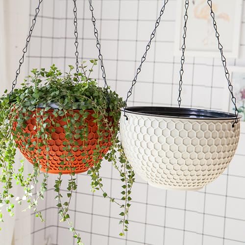Pots de fleurs suspendus pour la maison et le jardin avec chaîne solide