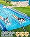 Slip and Water Slide for Kids and Adults Backyard,2 Lanes Extra Long Inflatable Slip and Water Slide with Sprinkler and Bodyboards,Heavy Duty Summer Outdoor Water Toy,Blue Shark Theme