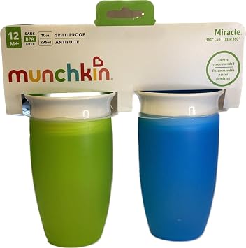Munchkin Miracle 360 Cup - 10 Ounce, 2 Pack Colors May Vary