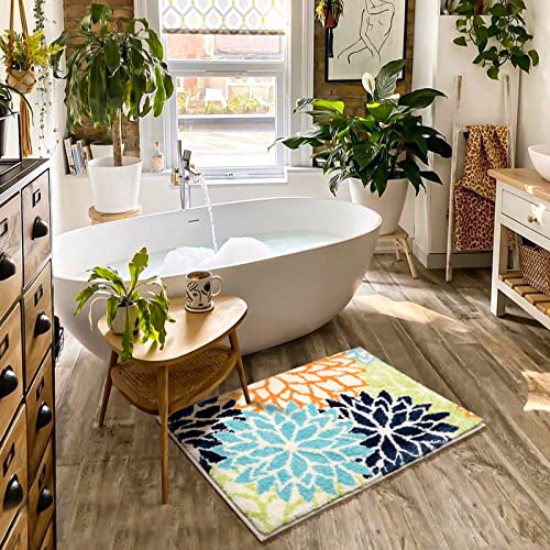 Nymphia Bathroom Rugs Sets 3 Piece, Blue Bathroom Rugs Non Slip, Small Bath Mat And Long Bathroom Rug Runner, Super Soft And Absorbent, 18X24 Inch + 20X32 Inch + 24X60 Inch #TOP4