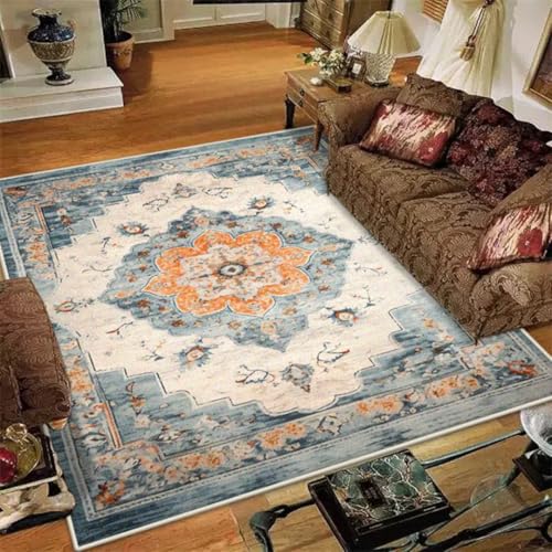 Tapis de Salon Rétro Canapé Table Basse Tapis de Sol Lavable BS9
