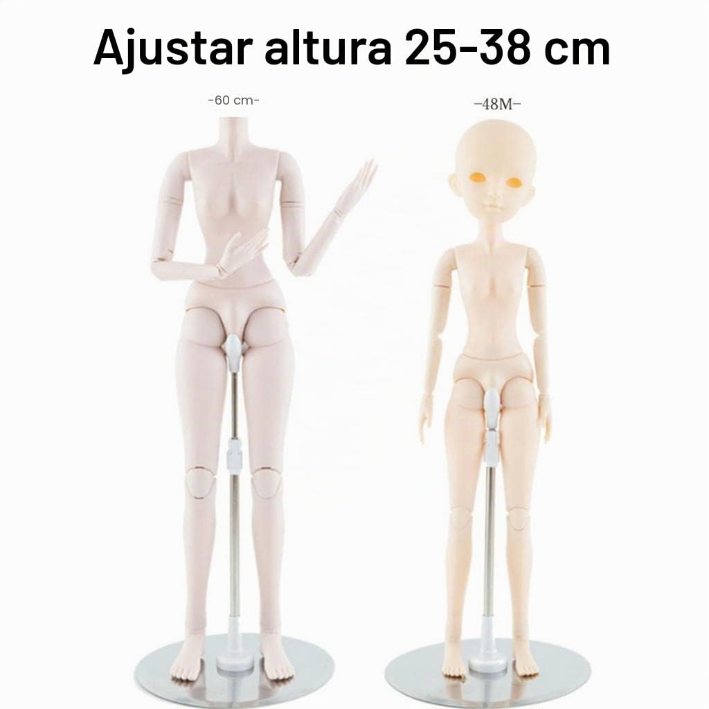 2PCS 1/3 1/4 BJD Doll Display Stand Soporte de material acero Inoxidable
