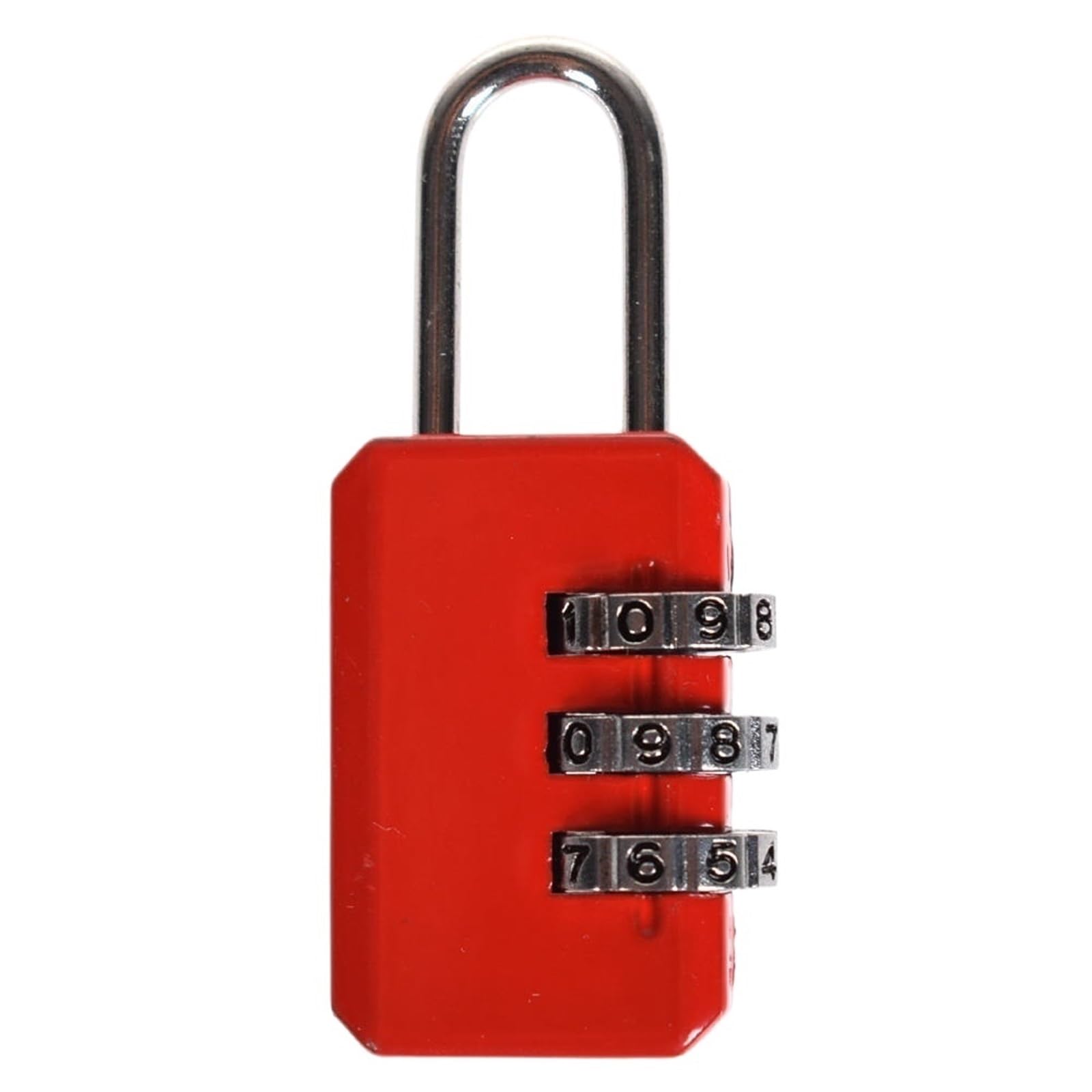 Lock Luggage Combination Padlock 4 Digit Password Code Number Copper Lock(Red)