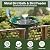 Yiabivo Deck Mounted Bird Bath with Fountain,Solar Railing Bird Bath Fountains for Hummingbirds,Adjustable Metal Durable Deck Bird Bath Holder for Outdoor Railings, Patio Deck,Garden