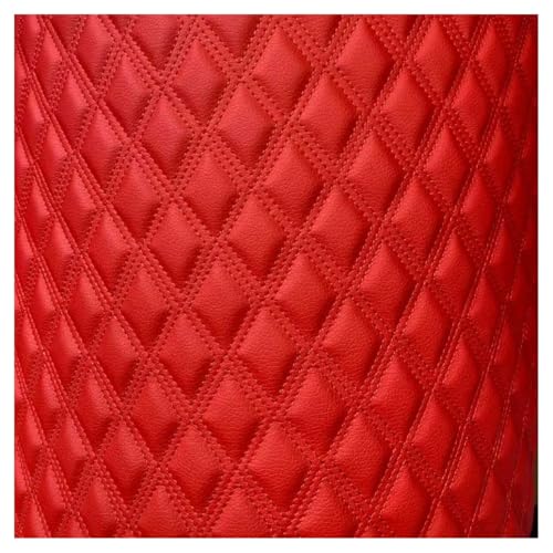 Tissu faux cuir PU rouge 1.6x3m résistant pour DIY artisanat et habillage de fauteuil